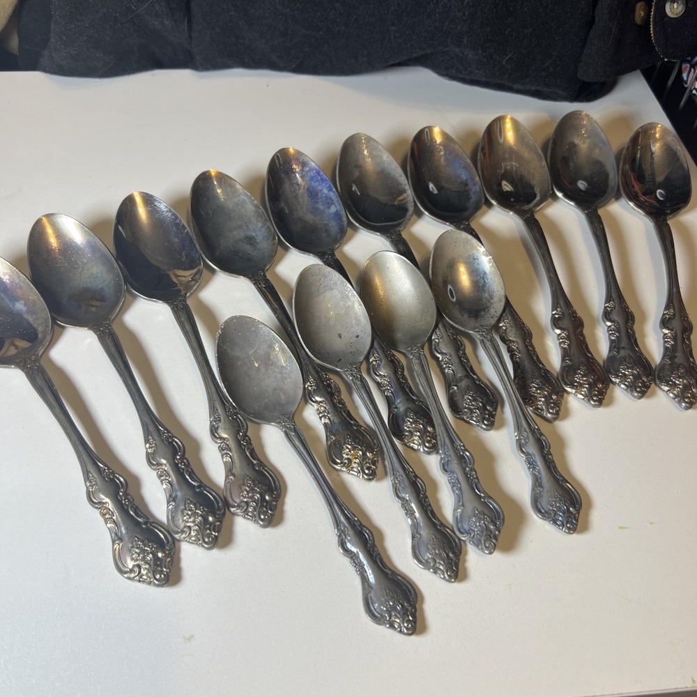 RSVP TG Indonesia Flatware Set Florals &‎ Scrolls + 10 Large Spoons & 4 Cereal